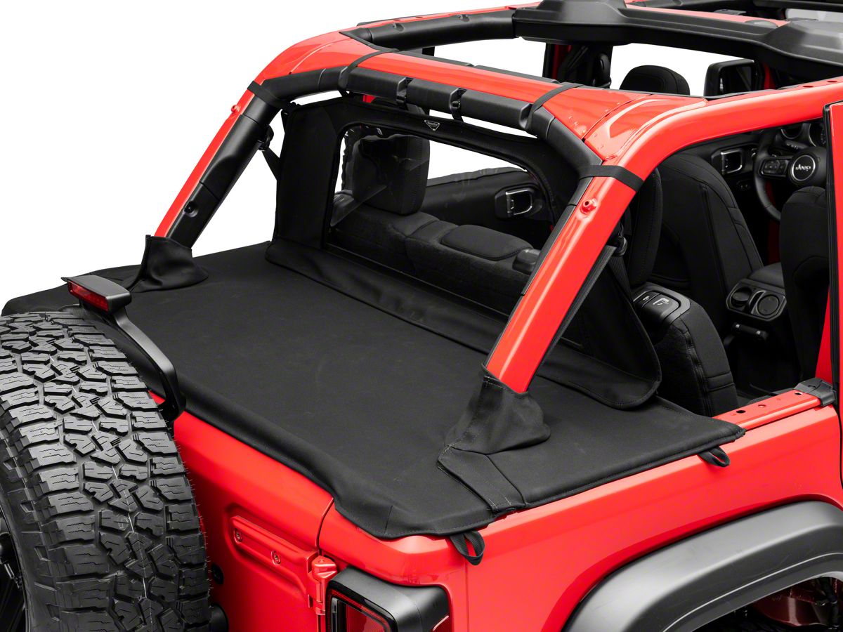 MasterTop Jeep Wrangler Wind Stopper and Tonneau Cover Combo; MasterTwill  14441624 (18-23 Jeep Wrangler JL 4-Door w/ Hard Top) - Free Shipping