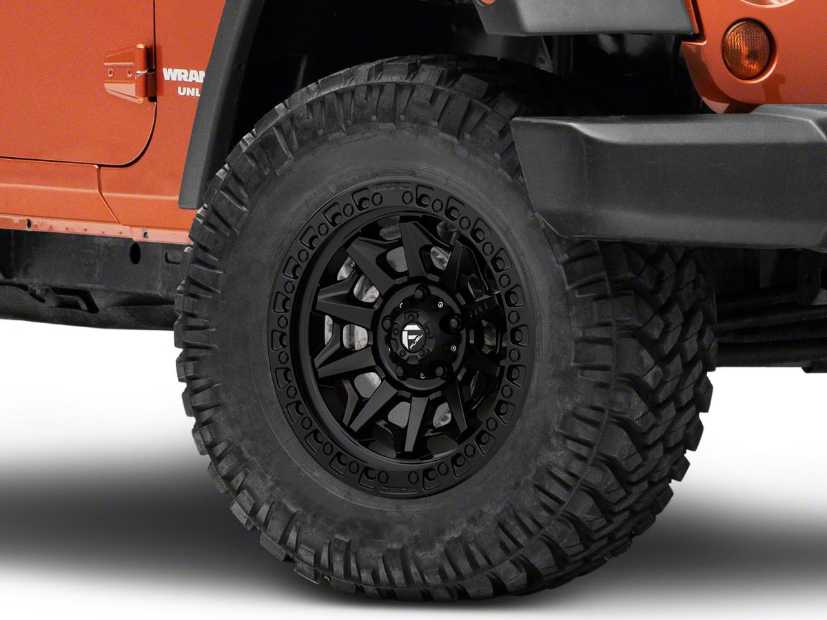 Fuel Wheels Jeep Wrangler Covert Matte Black Wheel; 17x9; 1mm Offset  D69417907550 (07-18 Jeep Wrangler JK)