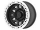 KMC Machete Crawl Satin Black with Machined Ring Wheel; 17x9 (07-18 Jeep Wrangler JK)