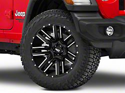Moto Metal Razor Satin Black Machined Wheel; 20x10 (18-22 Jeep Wrangler JL)