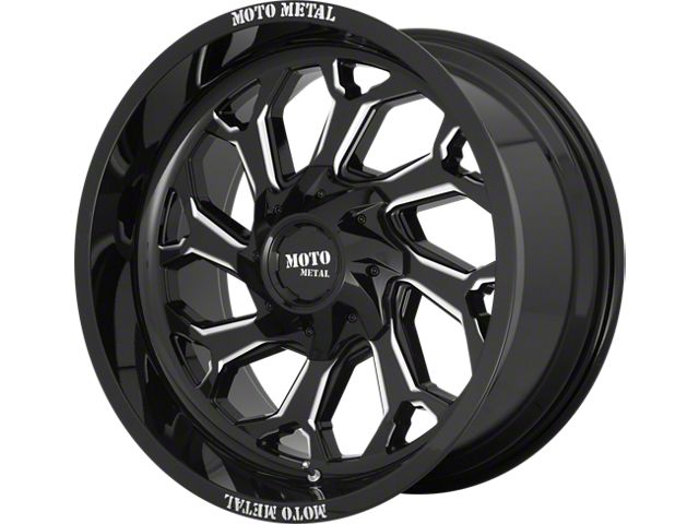 Moto Metal MO999 Gloss Black Milled 6-Lug Wheel; 22x12; -44mm Offset (05-15 Tacoma)
