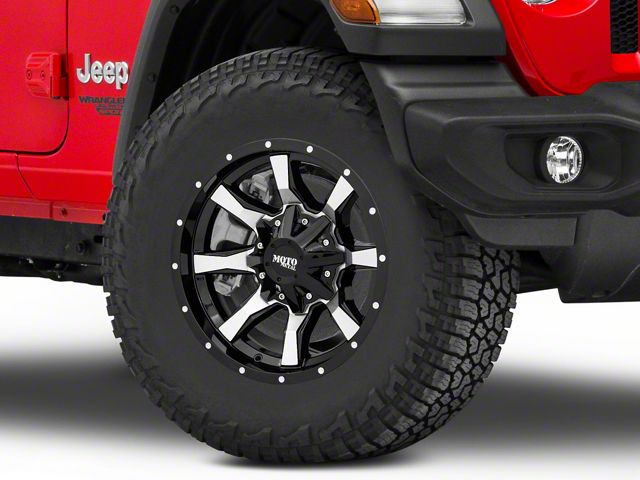 Moto Metal MO970 Gloss Black Machined Wheel; 17x8 (18-24 Jeep Wrangler JL)