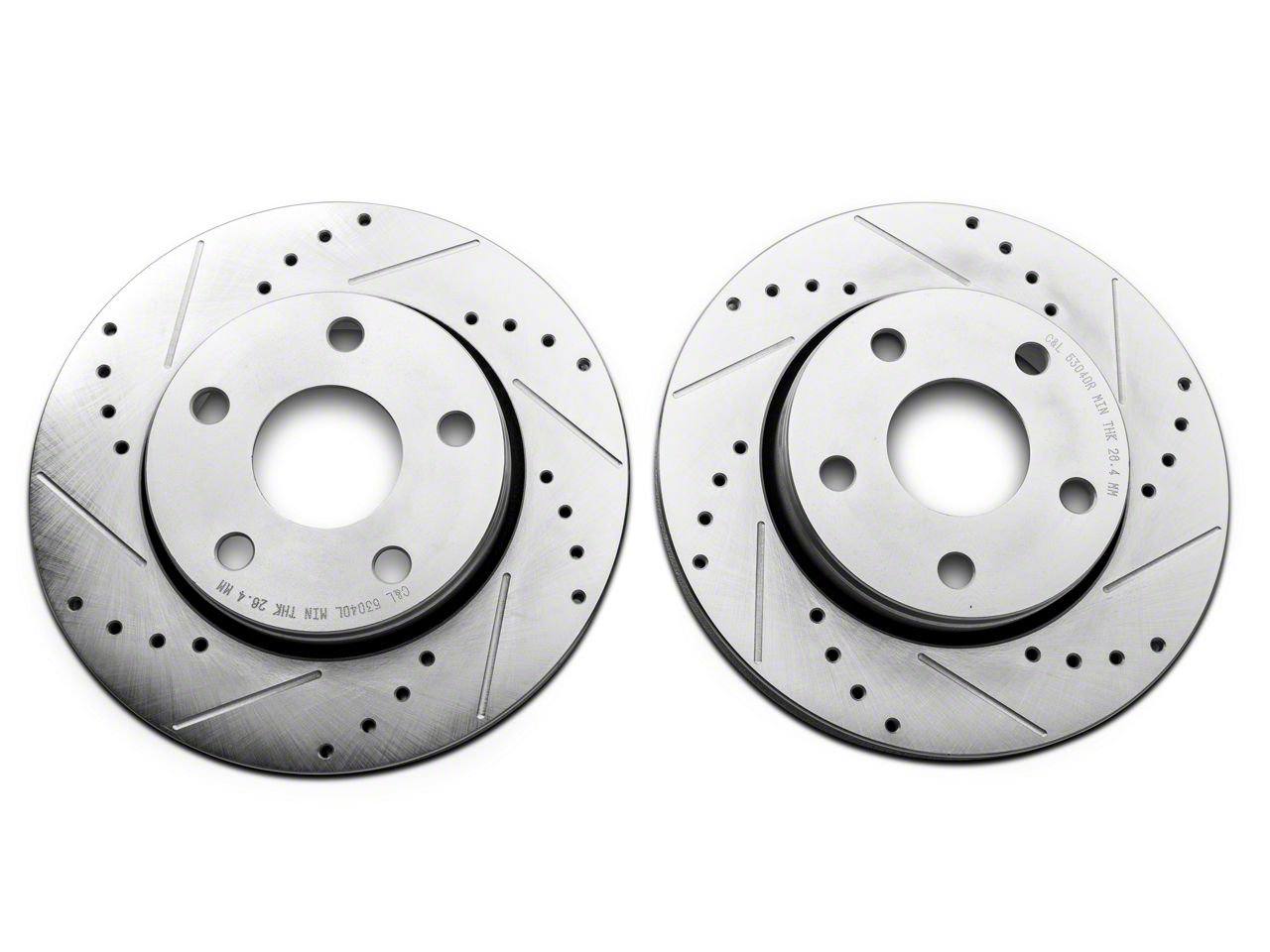 C&L Jeep Wrangler Super Sport HD CrossDrilled and Slotted Rotors; Front Pair J138716 (0718