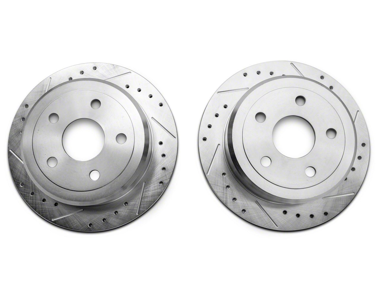 C&L Jeep Wrangler Super Sport HD CrossDrilled and Slotted Rotors; Rear Pair J138719 (0718 Jeep