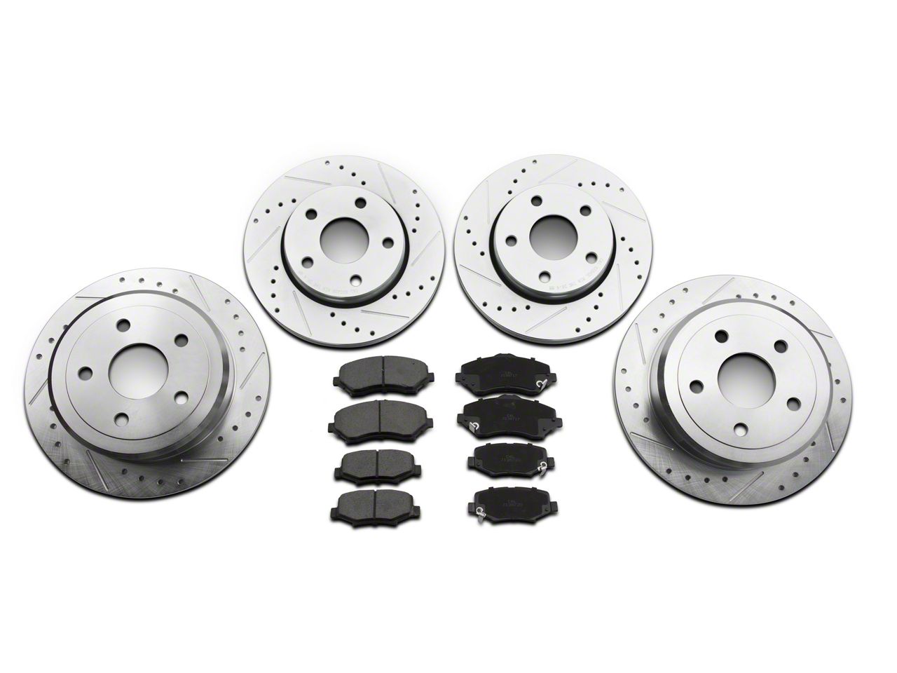 CL Jeep Wrangler Super Sport HD Brake Rotor and Pad Kit; Front and Rear  J138722 (07-18 Jeep Wrangler JK)
