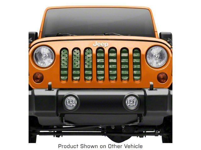 Grille Insert; American Flag Digi Green Camo (18-24 Jeep Wrangler JL w/o TrailCam)