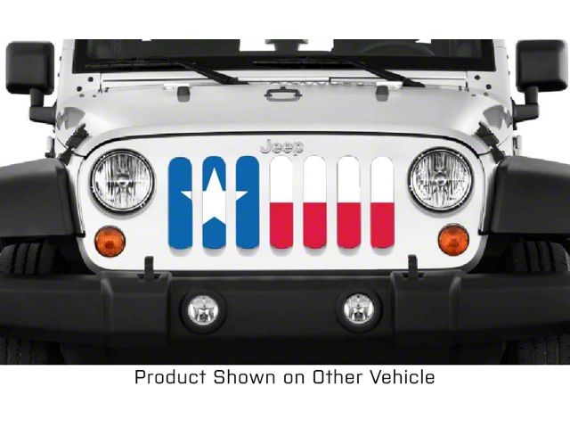 Grille Insert; Texas State Flag (18-24 Jeep Wrangler JL w/o TrailCam)