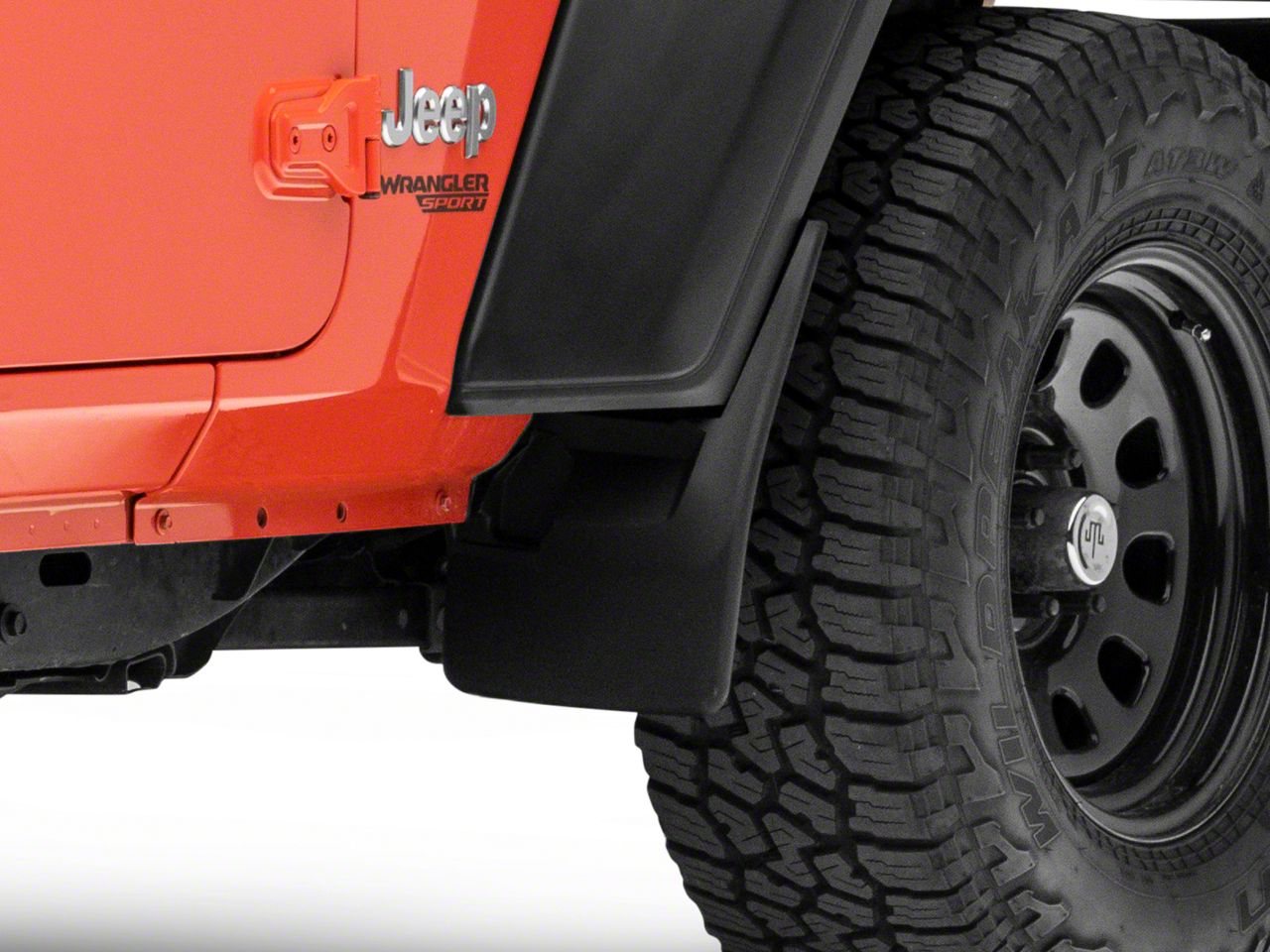 Weathertech Jeep Wrangler No-Drill Mud Flaps; Front and Rear; Black  110097-120099 (18-23 Jeep Wrangler JL, Excluding Rubicon & Models w/ Safety  Group Package) - Free Shipping