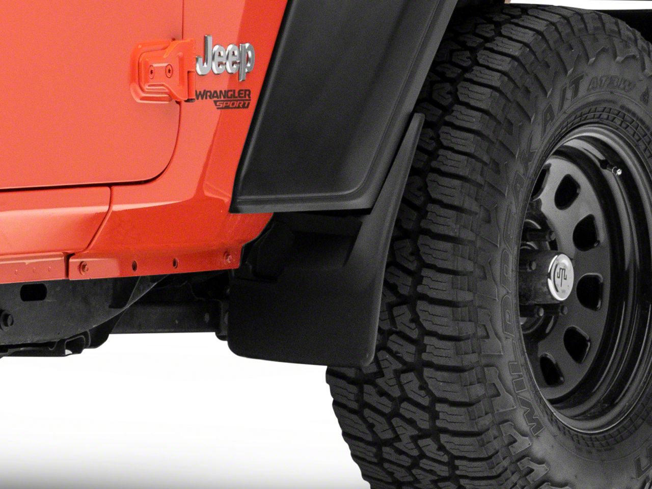 WeatherTech No-Drill Mud Flaps For 2018-2021 Jeep Wrangler/Unlimited - Rear Pair Easy Installation