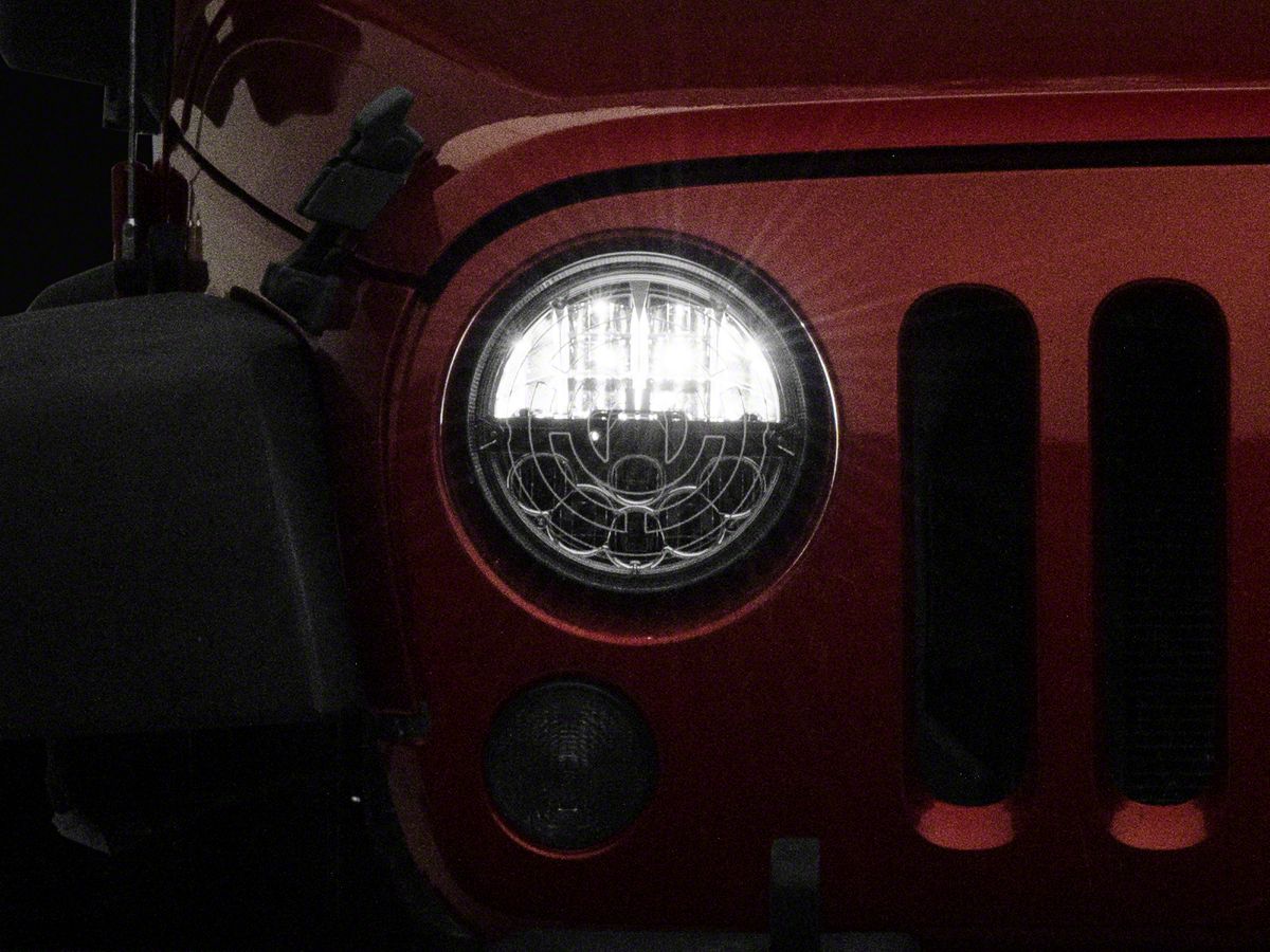 Raxiom Jeep Wrangler Heated LED Headlights J138856 (07-18 Jeep Wrangler JK)