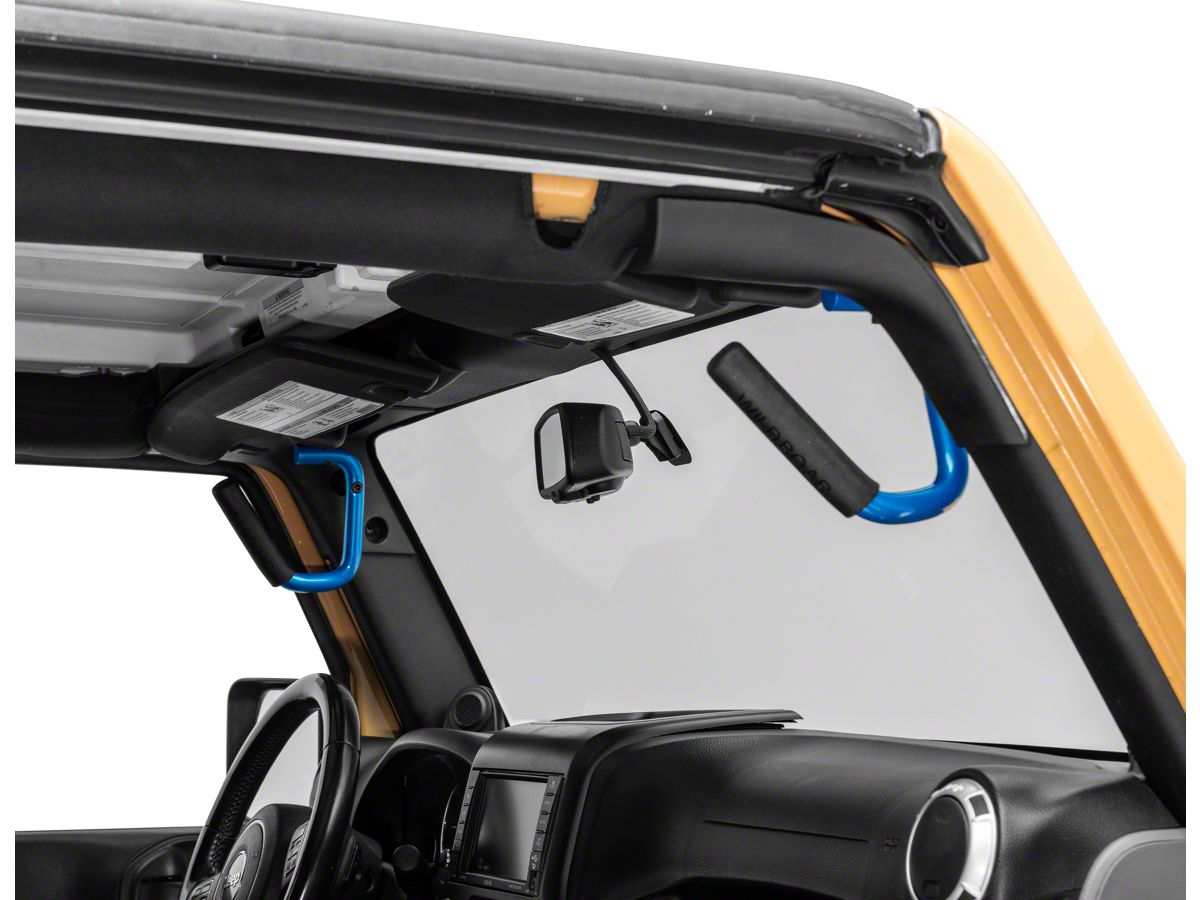 Jeep Wrangler Front and Rear Grab Handles; Hydro Blue (07-18 Jeep Wrangler  JK 4-Door) - Free Shipping