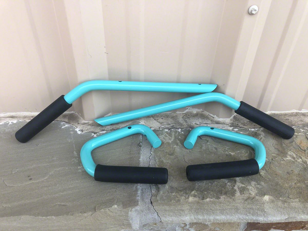 Jeep Wrangler Front and Rear Grab Handles; Tropical Breeze Teal (07-18 Jeep  Wrangler JK 4-Door) - Free Shipping
