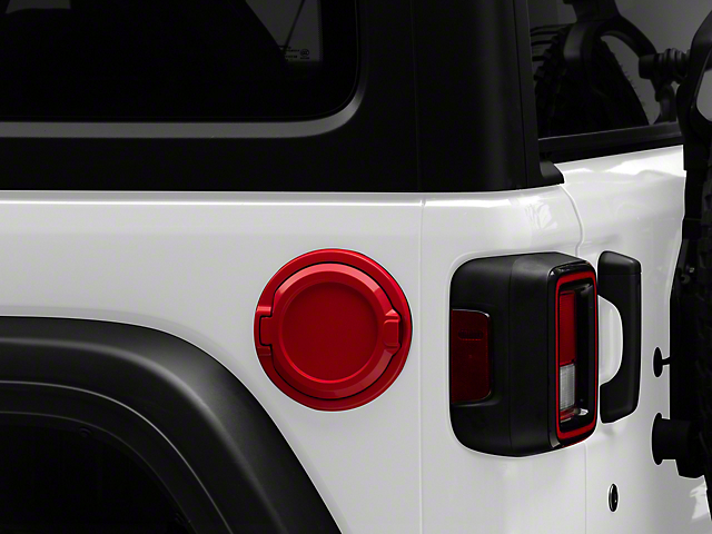 Non-Locking Fuel Door; Firecracker Red (18-23 Jeep Wrangler JL)