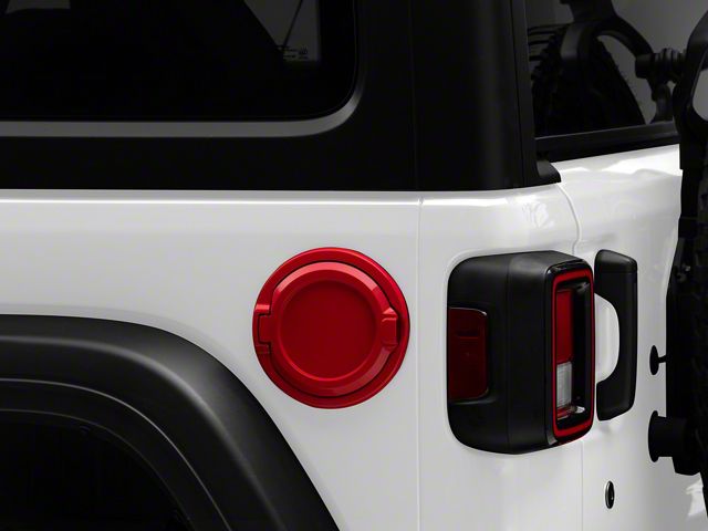 Non-Locking Fuel Door; Firecracker Red (18-24 Jeep Wrangler JL)