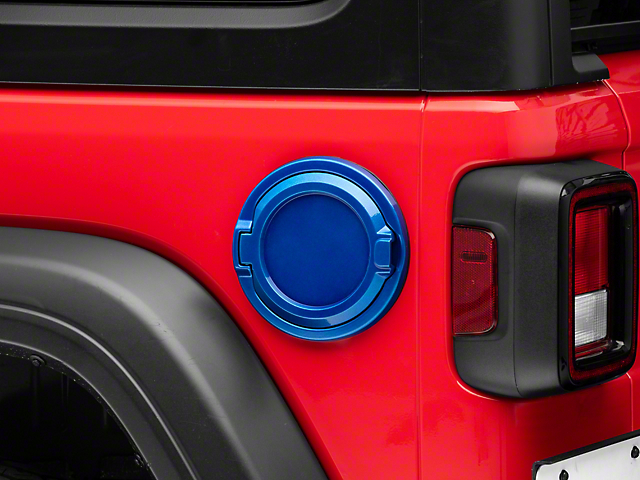 Non-Locking Fuel Door; Ocean Blue (18-23 Jeep Wrangler JL)