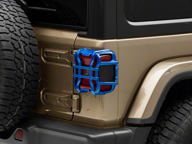 Tail Light Guards; Ocean Blue (18-24 Jeep Wrangler JL w/ Factory LED Tail Lights)