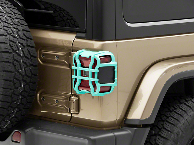 Tail Light Guards; Tropical Breeze Teal (18-23 Jeep Wrangler JL w/ Factory LED Tail Lights)