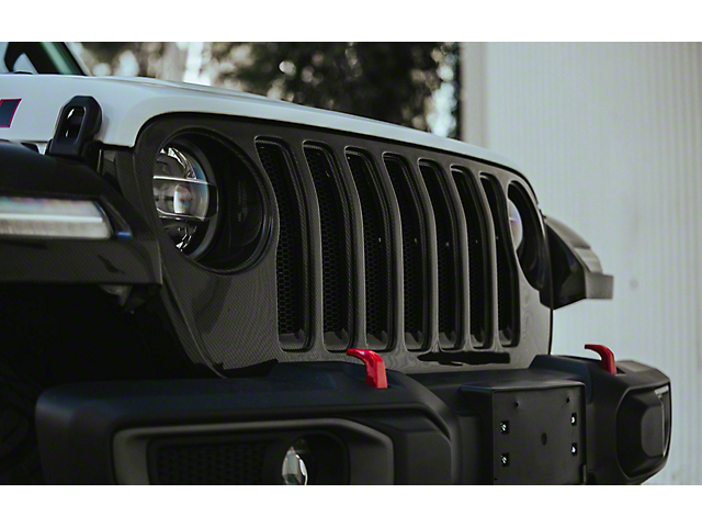 Anderson Composites Type-OE Rubicon Style Grille; Carbon Fiber (18-23 Jeep Wrangler JL)