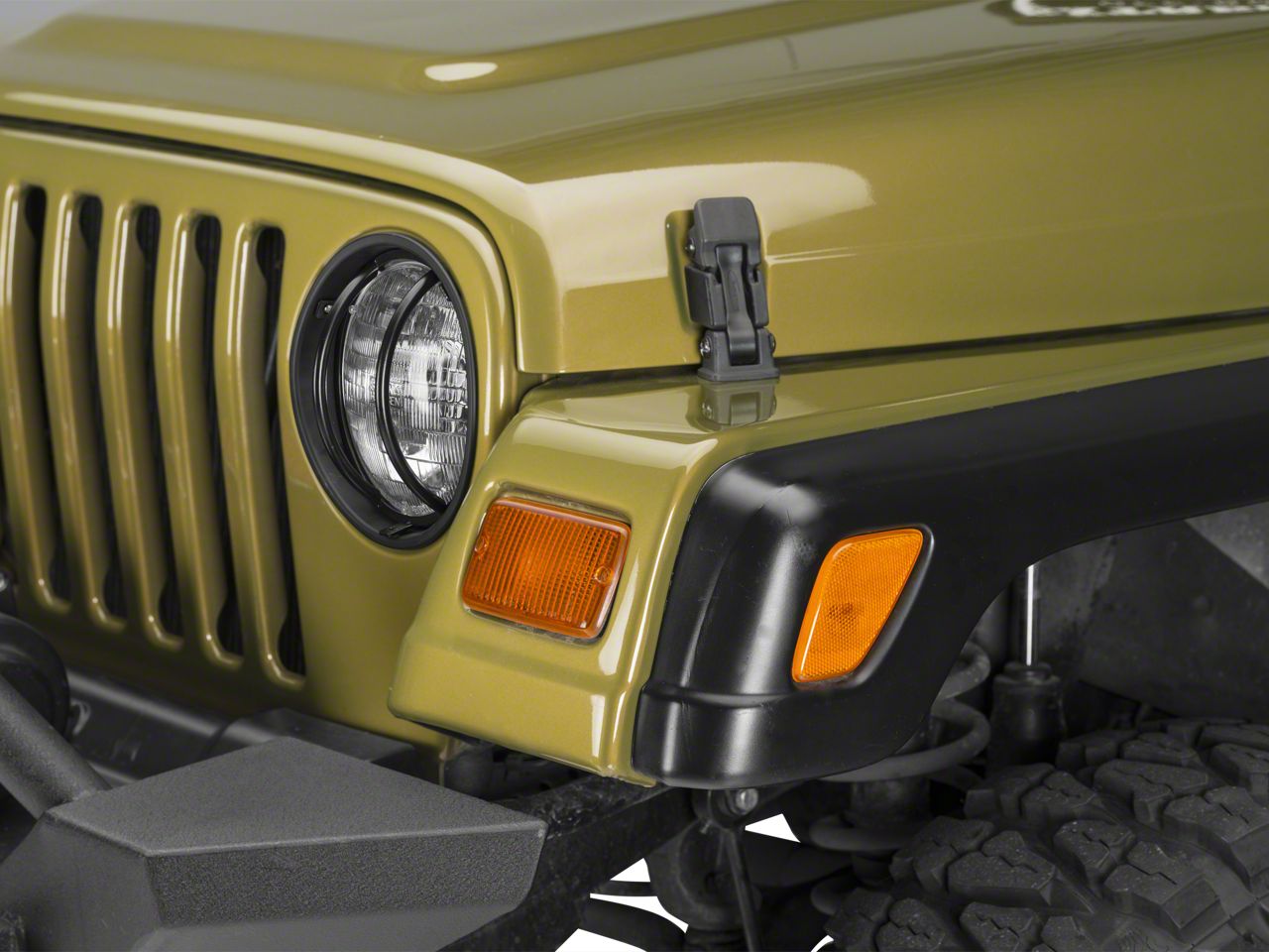 Jeep Wrangler Euro Headlight Guards; Black (97-06 Jeep Wrangler Tj)