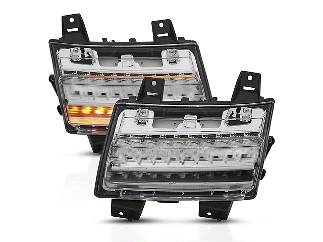 LED Side Marker Lights with Sequential Turn Signals; Chrome (20-23 Jeep Gladiator JT Rubicon w/ Factory LED Turn Signals)