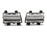 LED Side Marker Lights with Sequential Turn Signals; Chrome (20-24 Jeep Gladiator JT Launch Edition, Rubicon)