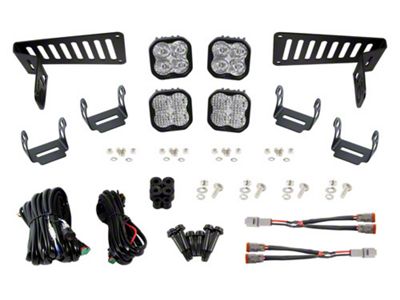 Diode Dynamics SS3 Sport Cowl Mount LED Bracket Kit; White Driving/Flood (18-24 Jeep Wrangler JL)