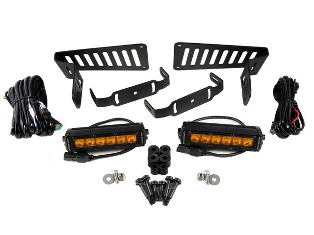 Diode Dynamics SS6 Cowl Mount LED Light Kit; Amber Driving (18-24 Jeep Wrangler JL)