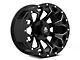 Mammoth Dark Star Gloss Black Machined Wheel; 17x9 (07-18 Jeep Wrangler JK)
