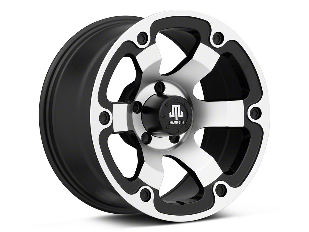 Mammoth Rogue Matte Black Machined Wheel; 17x9 (99-04 Jeep Grand ...