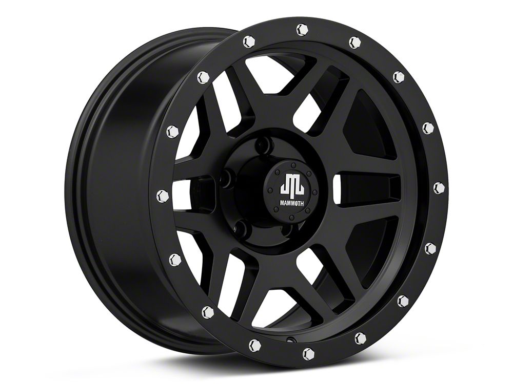 Mammoth Split 6 Simulated Beadlock Matte Black Wheel; 17x9 (0510 Jeep Grand Cherokee WK