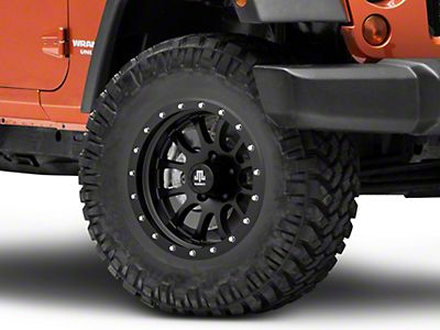 DV8 Offroad Jeep Wrangler 886 Simulated Beadlock Matte Black Wheel; 17x9  886B-7907312 (07-18 Jeep Wrangler JK)