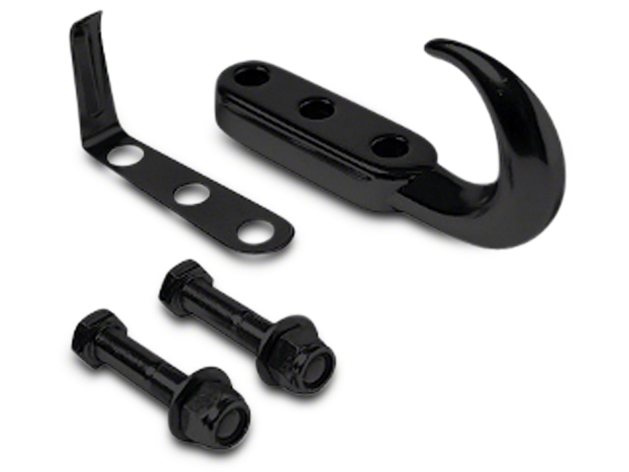 Jeep Wrangler Tow Hook Kit; Black (8795 Jeep Wrangler YJ)