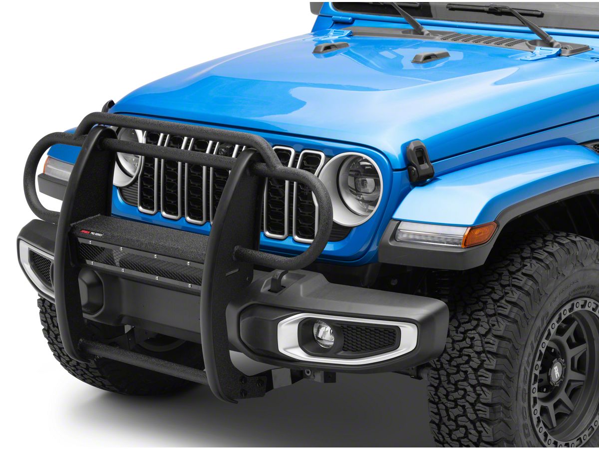Jeep Wrangler Pro Series Grille Guard; Textured Black (18-23 Jeep Wrangler  JL, Excluding EcoDiesel) - Free Shipping