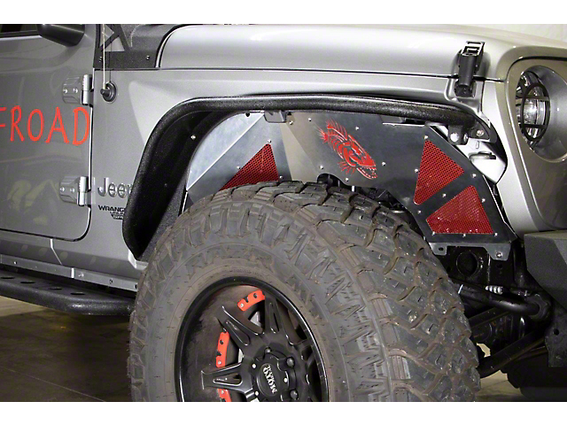 Fishbone Offroad Aluminum Inner Fenders; Front and Rear; Raw (18-22 Jeep Wrangler JL)
