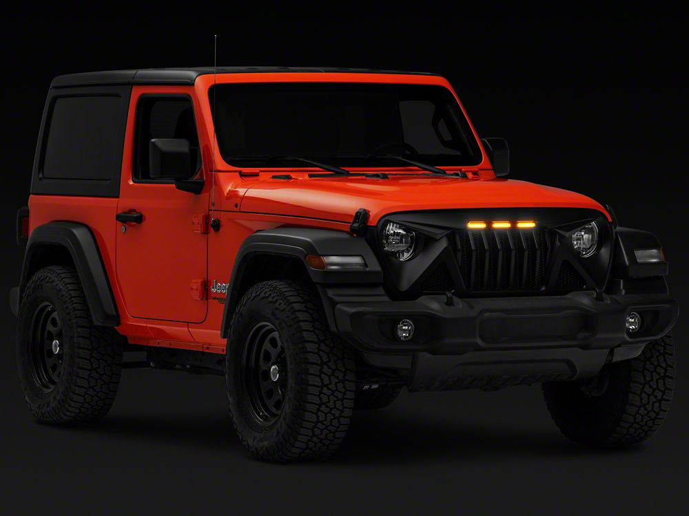 【おすすめ】 RedRock Predator Grille with Amber LED (18-25 Jeep Wrangler ビリヤード