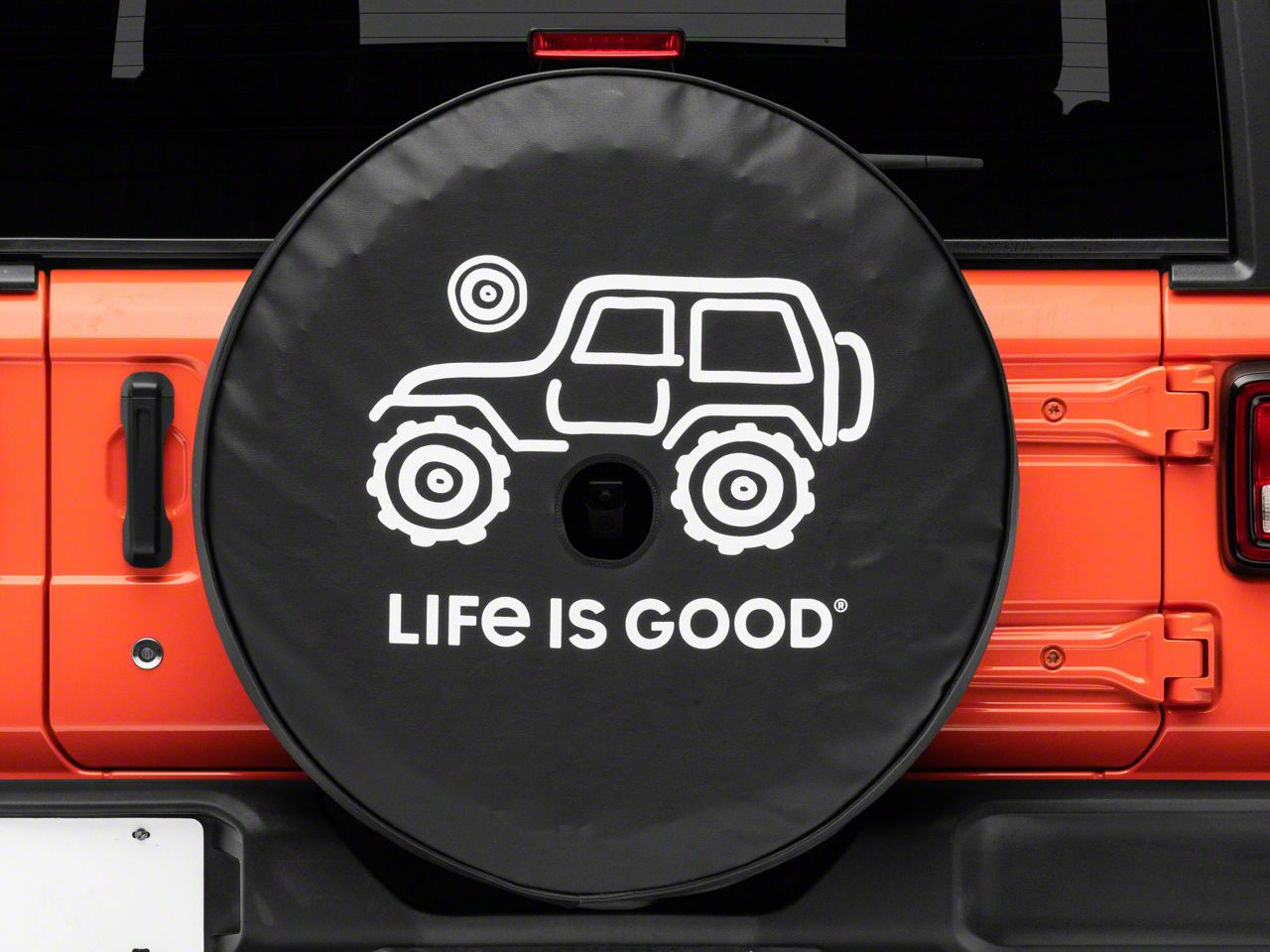 Life is Good Jeep Wrangler Native Off-Road Spare Tire Cover with Camera  Opening; 32-Inch Tire Cover 66799 (18-23 Jeep Wrangler JL) Free Shipping