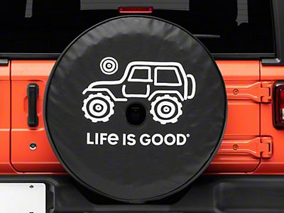 Life is Good Jeep Wrangler Native Off-Road Spare Tire Cover with Camera  Opening; 32-Inch Tire Cover 66799 (18-23 Jeep Wrangler JL) - Free Shipping