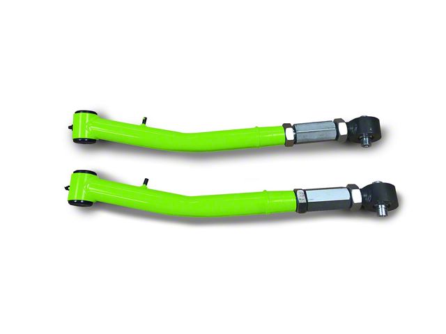 Steinjager Double Adjustable Front Lower Control Arms for 0 to 5-Inch Lift; Neon Green (18-24 Jeep Wrangler JL)