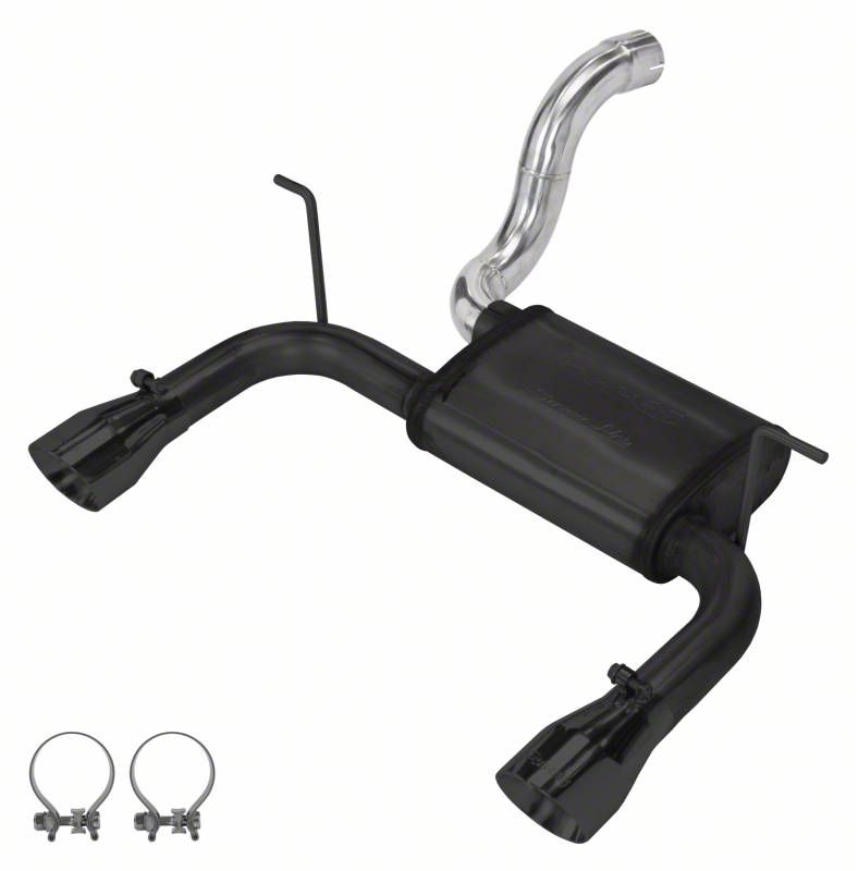 Pypes Dual Axle-Back Exhaust with Black Tips (18-23 2.0L or 3.6L Jeep Wrangler JL)