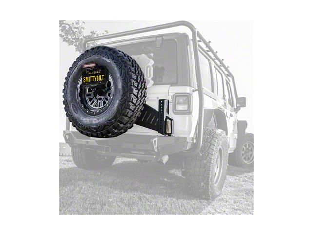 Smittybilt XRC Gen3 Bolt-On Tire Carrier; Textured Black (18-23 Jeep Wrangler JL)