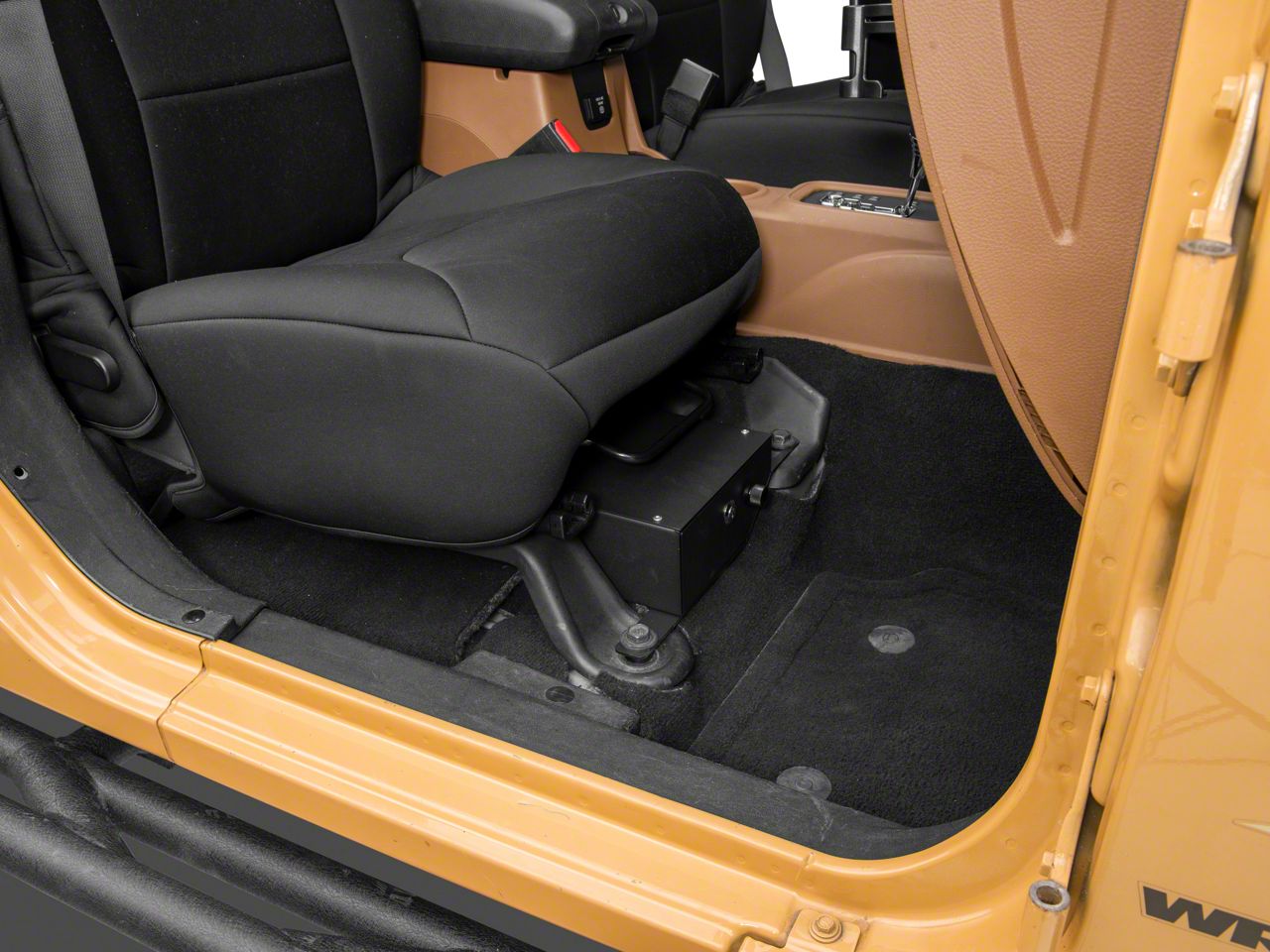 Hooke Road JK Wrangler Locking Under Seat Storage Box for Jeep JK Wrangler 07-10 2-Door & 07-18 4-Door 