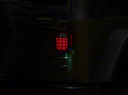 Raxiom Axial Series LED Tail Lights; Chrome Housing; Red/Clear Lens (76-06 Jeep CJ5, CJ7, Wrangler YJ & TJ)