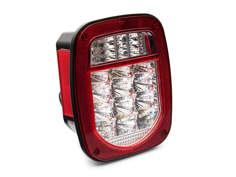 Raxiom Axial Series LED Tail Lights; Chrome Housing; Red