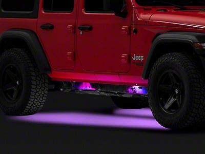 Raxiom Jeep Wrangler Axial Series Multi-Color Underbody Rock Light Kit with  Bluetooth Remote U5456 (Universal; Some Adaptation May Be Required) - Free  Shipping