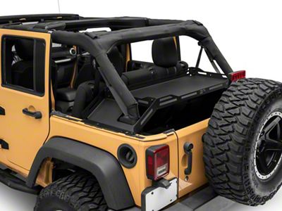 Body Armor 4x4 Interior Storage Rack; Textured Black (07-24 Jeep Wrangler JK & JL 4-Door)