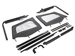 MasterTop Replacement Soft Top with Door Skins, Frames and Tinted Glass; Black Diamond (88-95 Jeep Wrangler YJ)