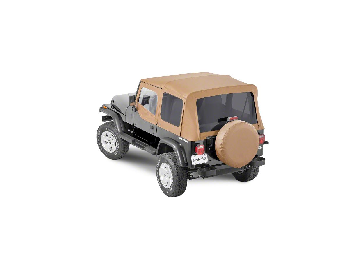 MasterTop Jeep Wrangler Replacement Soft Top with Door Skins, Frames and  Tinted Glass; Spice Diamond 15601117 (88-95 Jeep Wrangler YJ)