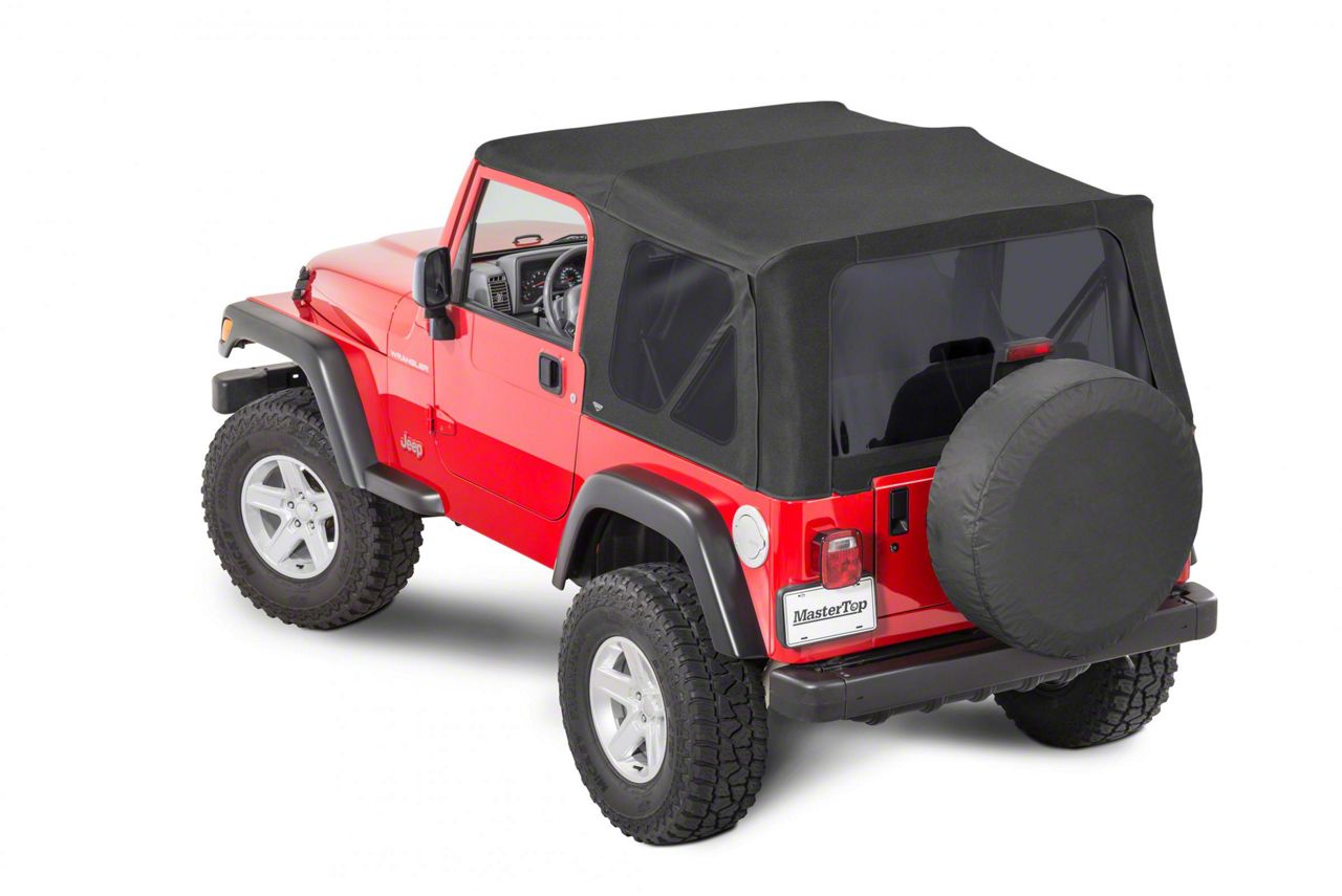 MasterTop Replacement Soft Top with Tinted Glass; MasterTwill (97-06 Jeep Wrangler TJ, Excluding Unlimited)