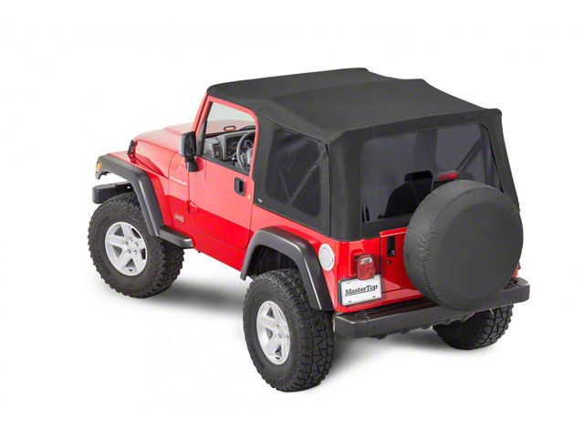 MasterTop Replacement Soft Top with Tinted Glass; Black Diamond (97-06 Jeep Wrangler TJ, Excluding Unlimited)