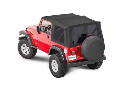 MasterTop Replacement Soft Top with Tinted Glass; MasterTwill (97-06 Jeep Wrangler TJ, Excluding Unlimited)